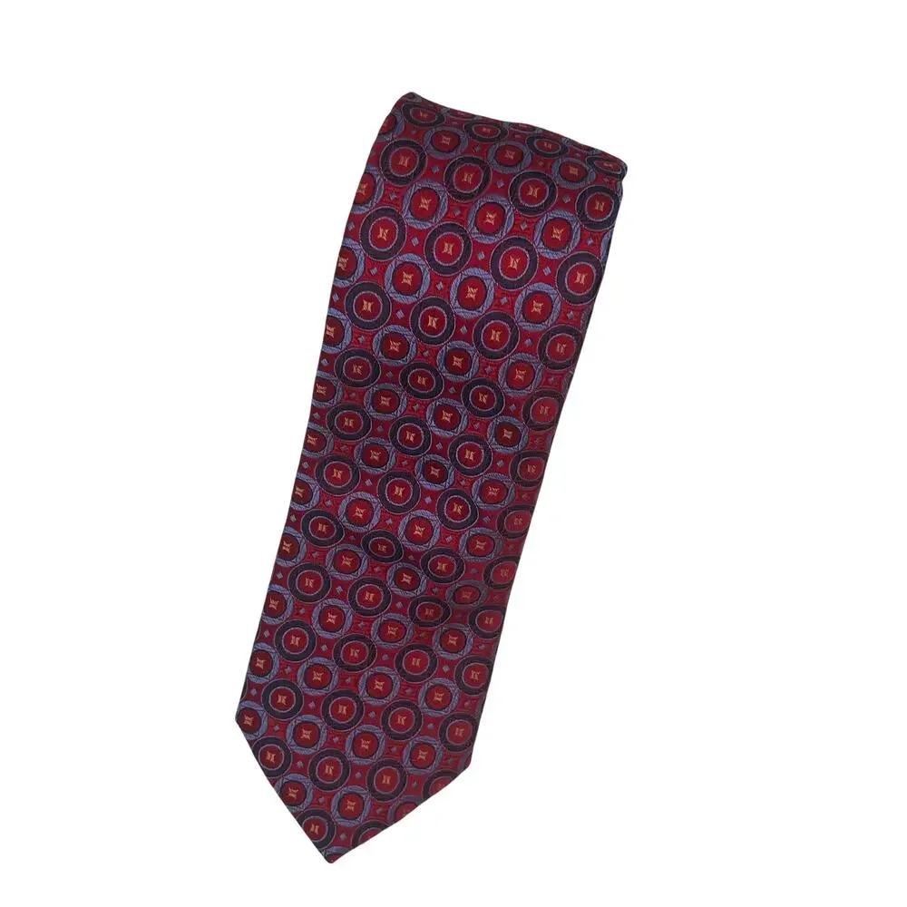 NWT $80 Ted Baker Silk Red Blue Floral Neck Tie Made in Italy